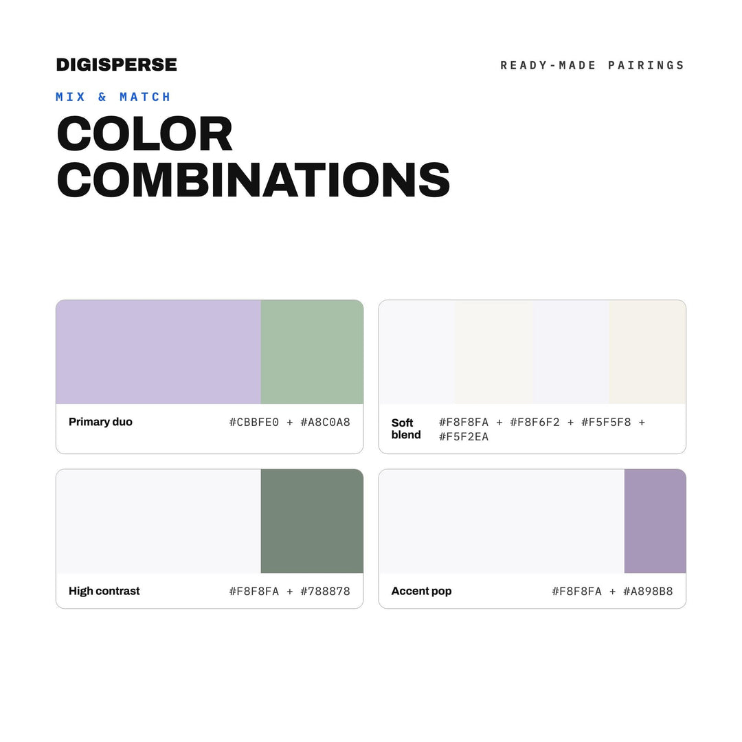Cloud Dancer Minimal Summer Color Palette | 30 Colors | Hex RGB CMYK | Procreate Swatches + ASE | Digital Download