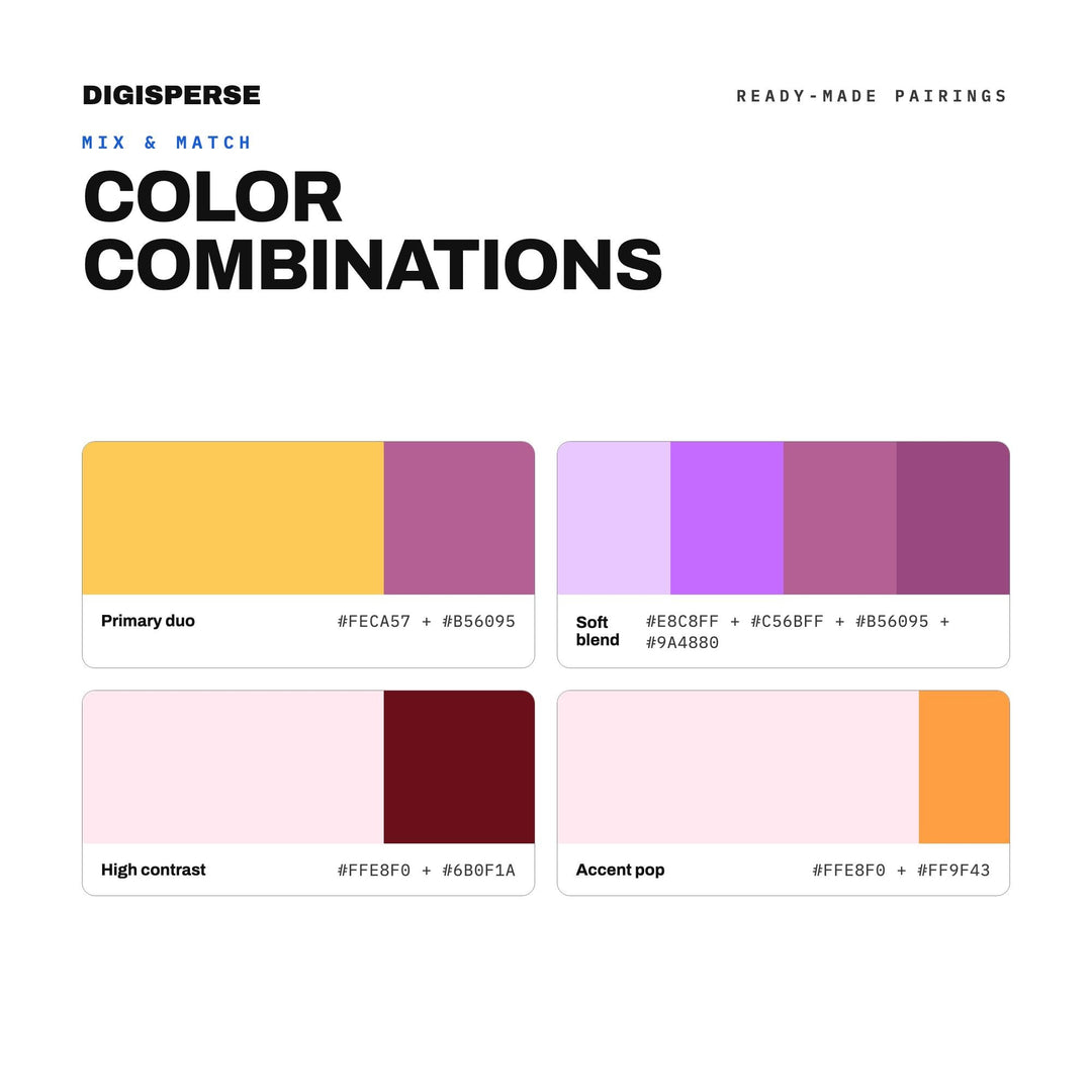 Sunset Rainbow Color Palette | 30 Colors | Hex RGB CMYK | Procreate Swatches + ASE | Digital Download