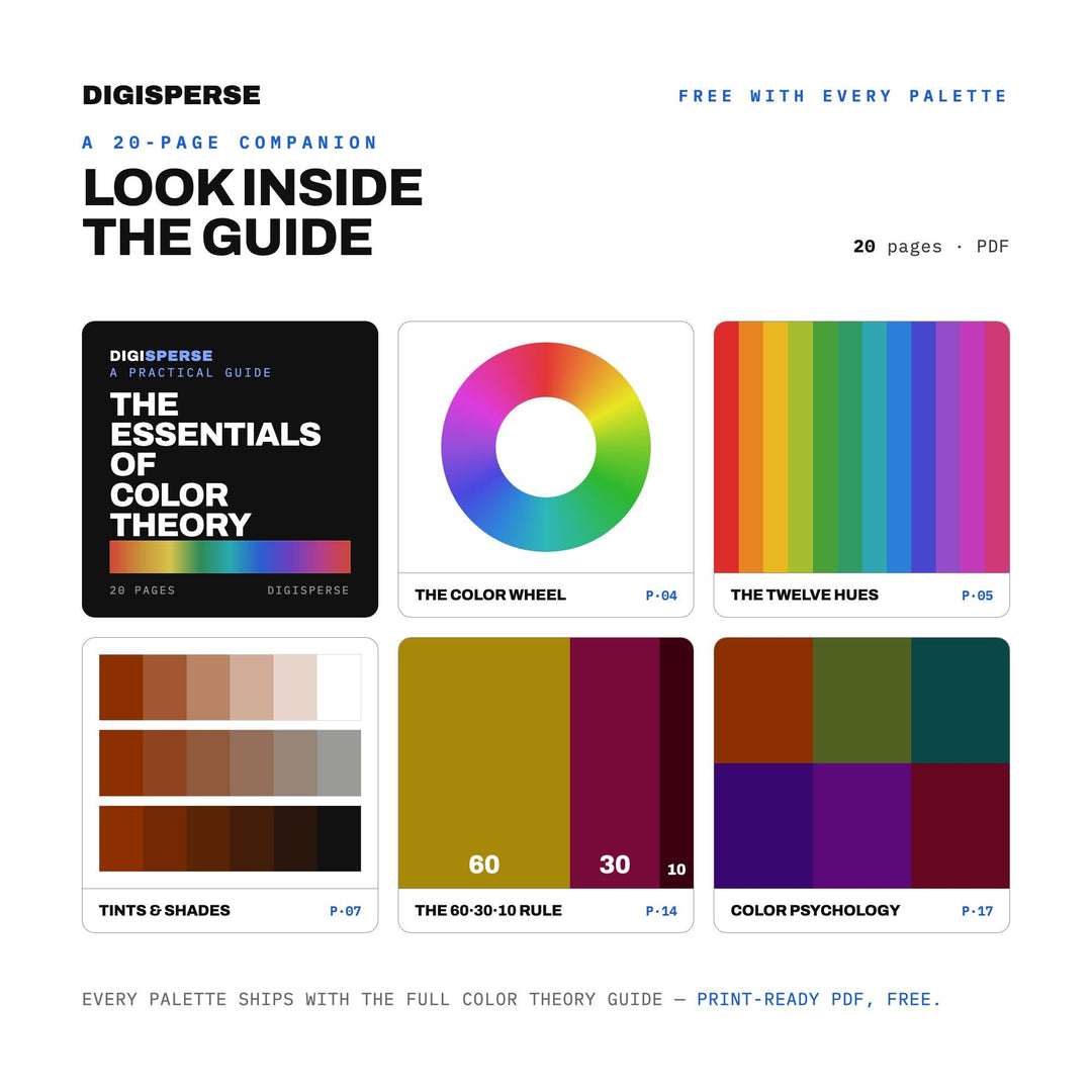 Dark Rainbow Color Palette | 30 Colors | Hex RGB CMYK | Procreate Swatches + ASE | Digital Download