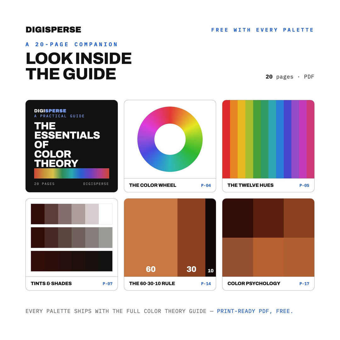 Deep Skin Tones Color Palette | 30 Colors | Hex RGB CMYK | Procreate Swatches + ASE | Digital Download