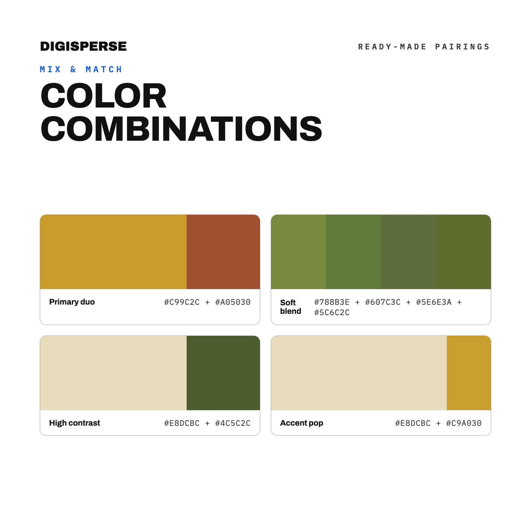 Retro 70s Color Palette | 30 Hex RGB CMYK Swatches (Digital Download)