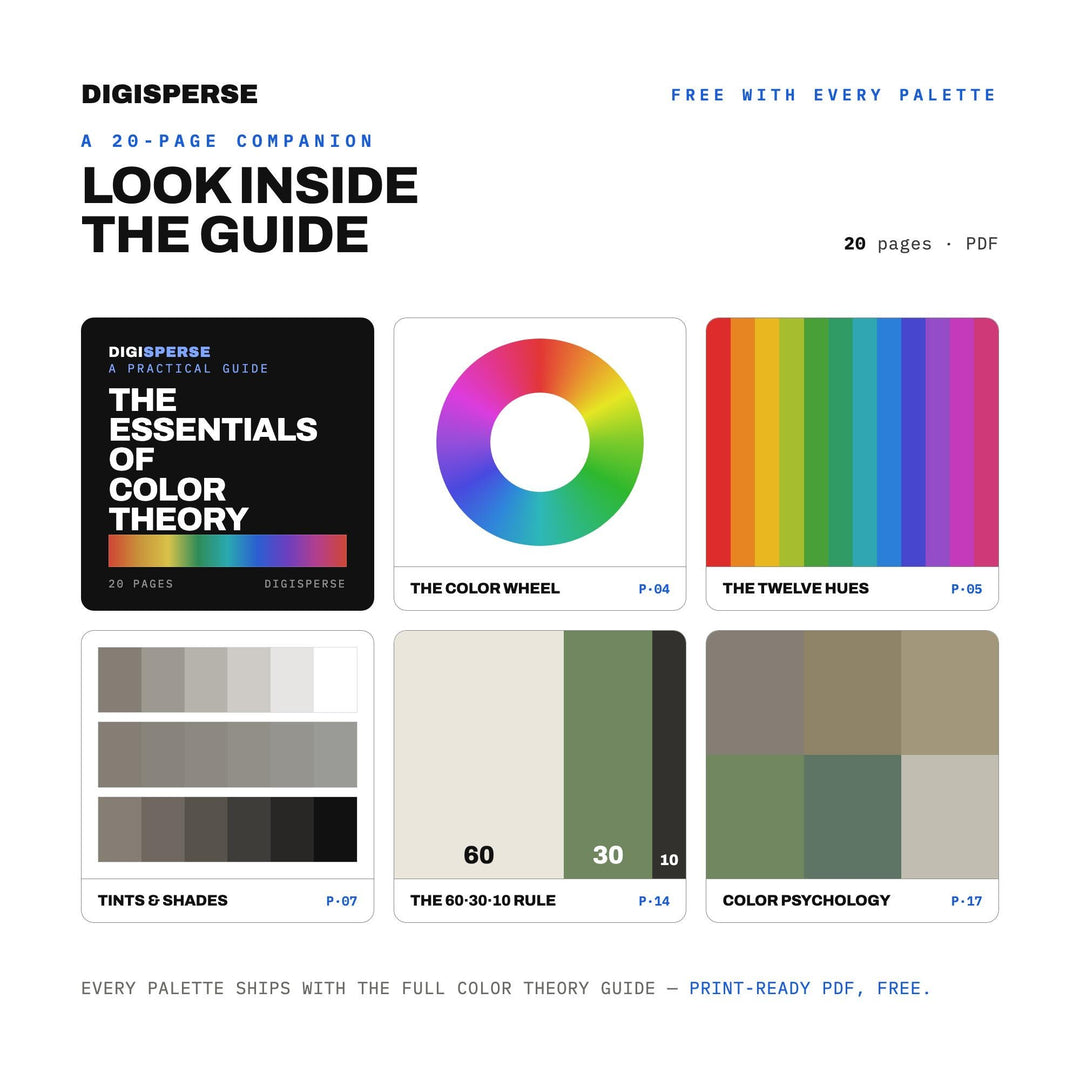 Lichen Stone Color Palette | 30 Nature Hues, Procreate, ASE (Digital Download)