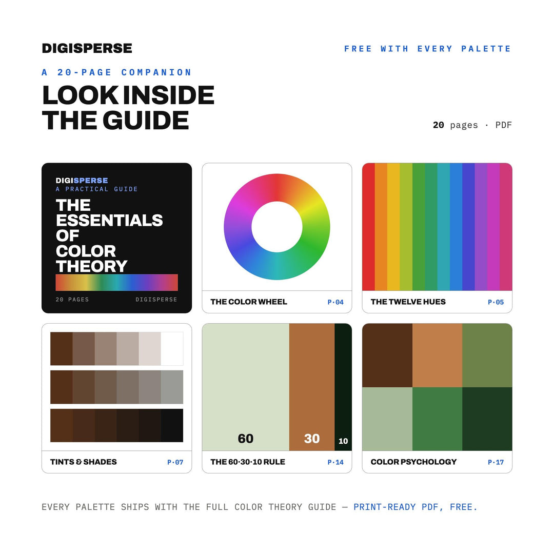 Old Growth Color Palette | 30 Forest, Earth Tones | Procreate, Adobe Swatches (Digital Download)