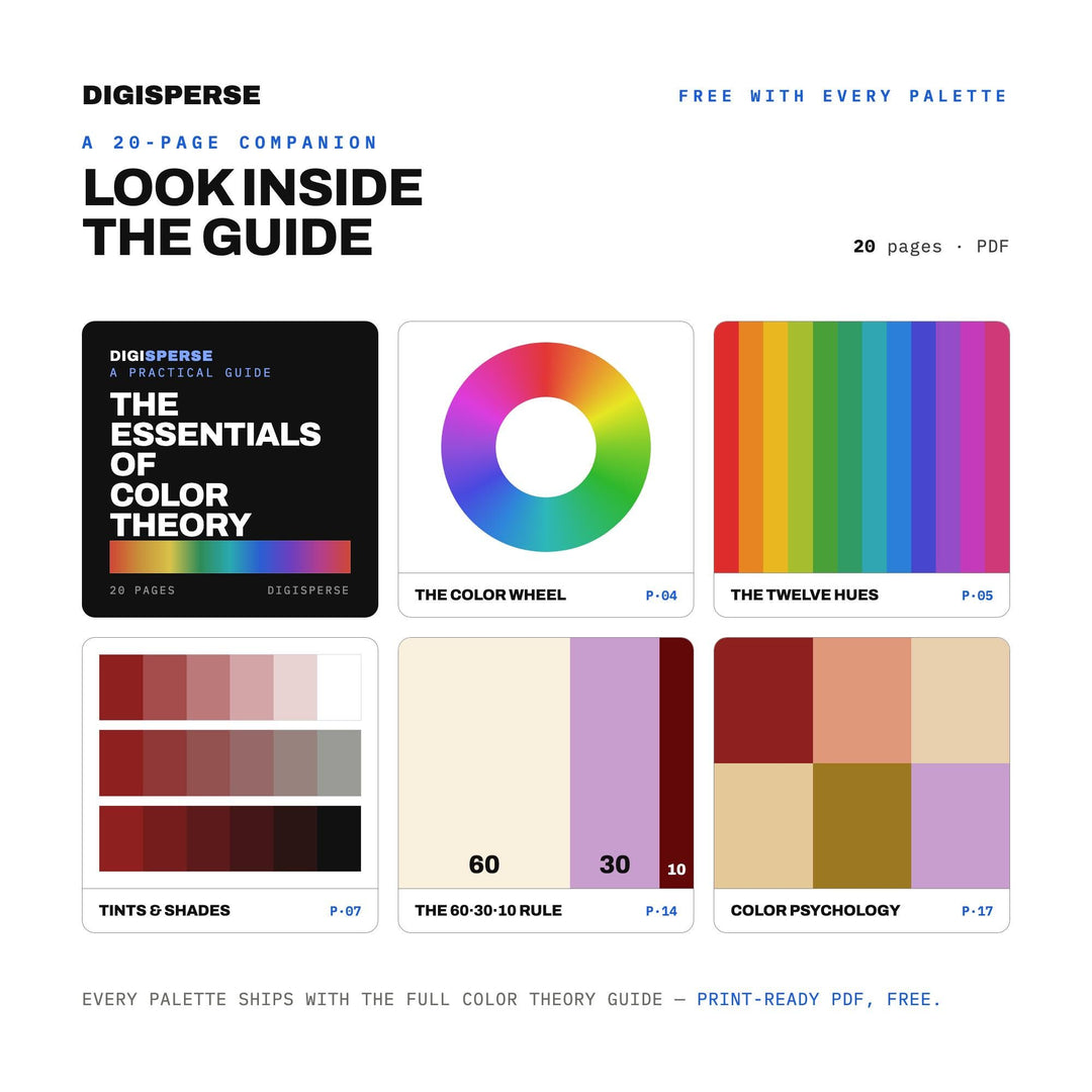 Painted Desert Color Palette | 30 Procreate Swatches, ASE, PDF Guide (Digital Download)