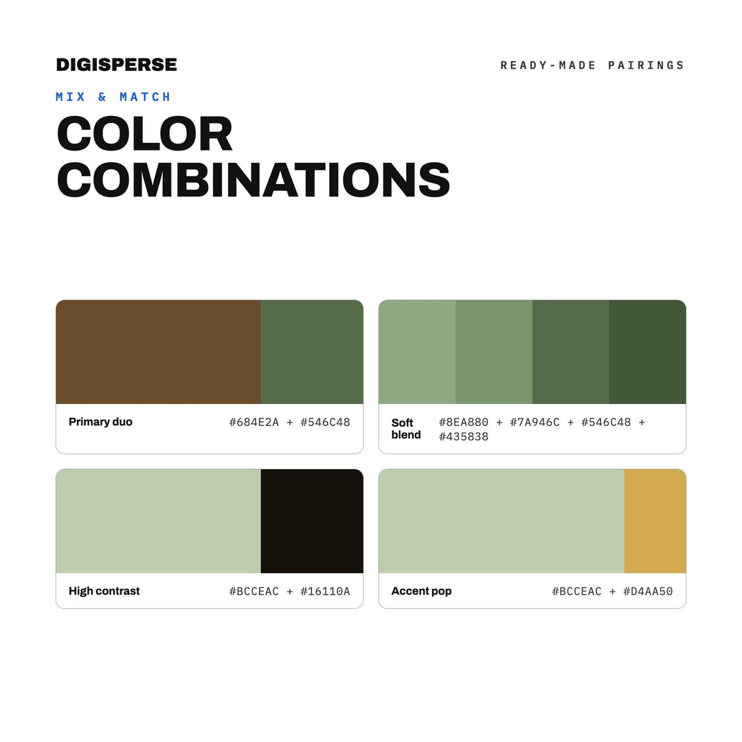 Peat Bog Color Palette | 30 Colors | Hex RGB CMYK | Color Guide | Procreate Swatches + ASE | Digital Download