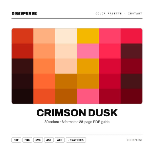 Crimson Dusk color palette — main preview
