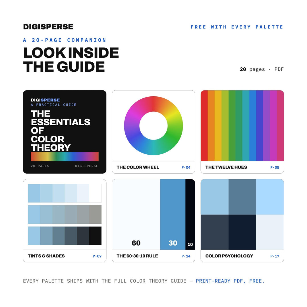Polar Vortex Color Palette | 30 Colors | Hex RGB CMYK | Color Guide | Procreate Swatches + ASE | Digital Download
