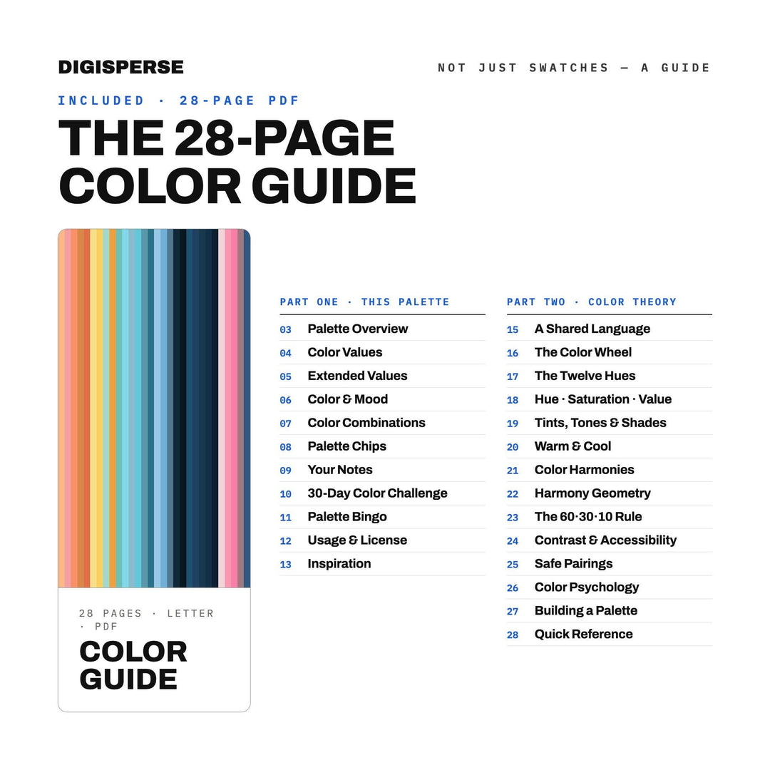 Sunrise Over Sea Color Palette | 30 Procreate Swatches, HEX, RGB, CMYK (Digital Download)