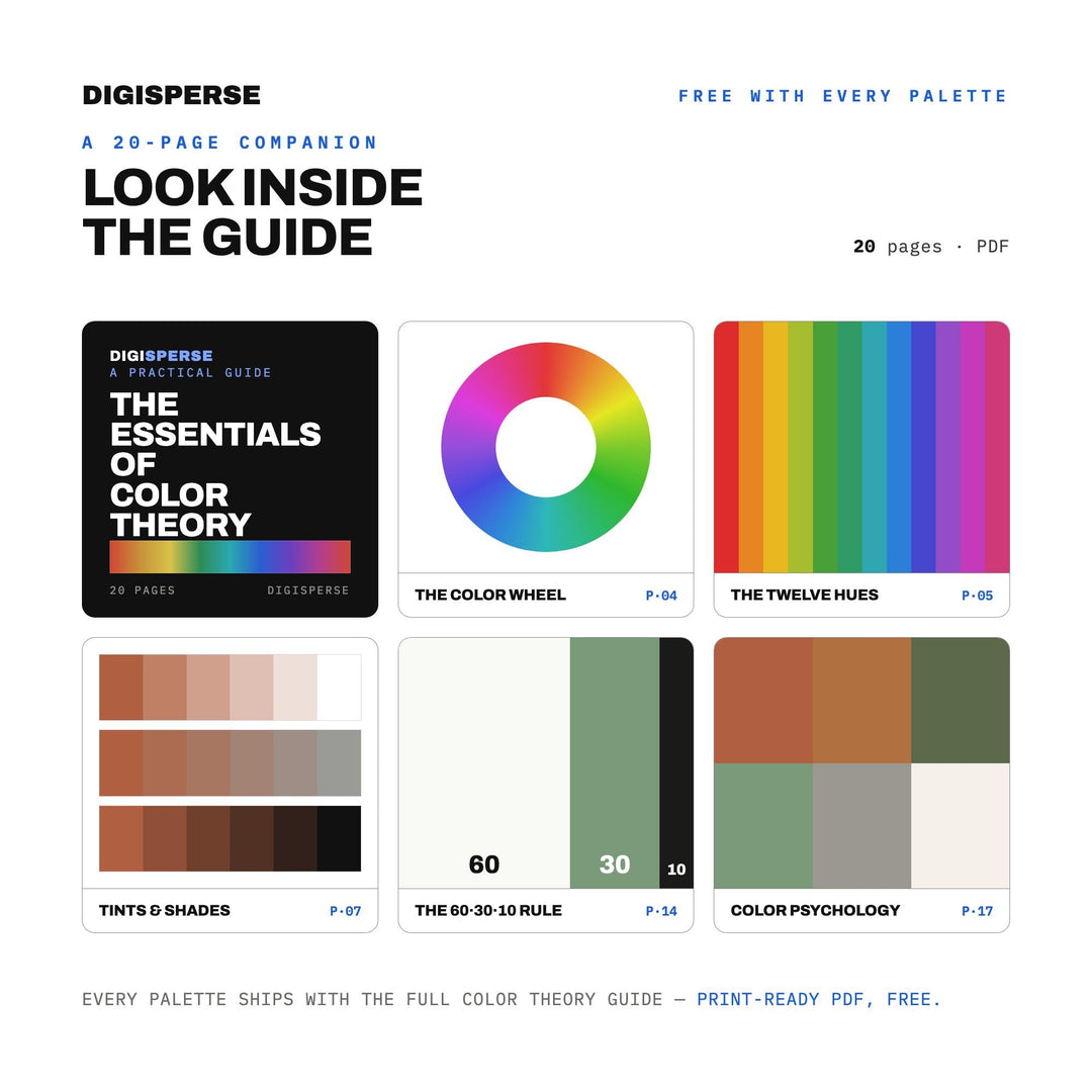 Danish Modern Color Palette | 30 Colors | Hex RGB CMYK | Color Guide | Procreate Swatches + ASE | Digital Download