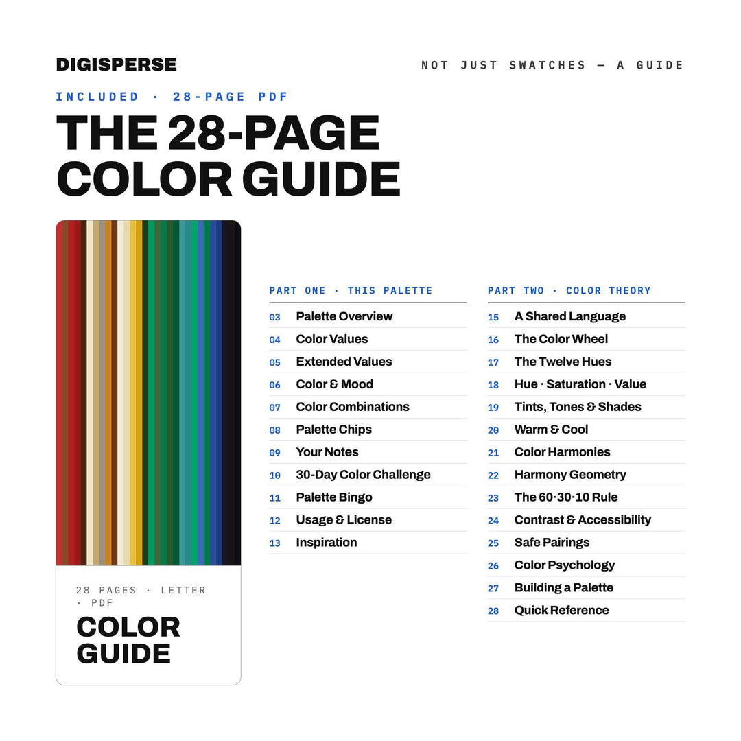 Mayan Jade Color Palette | 30 Colors | Hex RGB CMYK | Color Guide | Procreate Swatches + ASE | Digital Download