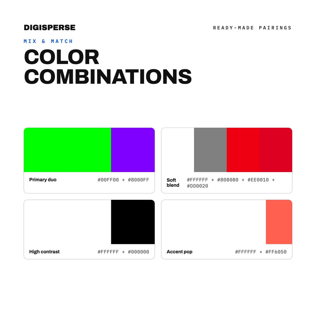 Neon Glitch Color Palette for Cyberpunk Art and Futuristic Gaming Design, 30 Chromatic Aberration Hues, Procreate Swatches, Hex Codes