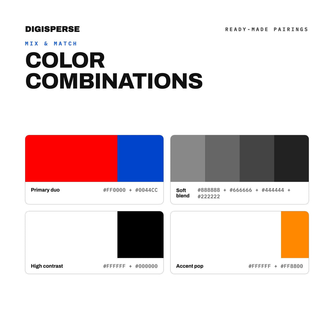 Error 404 Color Palette | 30 Colors | Hex RGB CMYK | Color Guide | Procreate Swatches + ASE | Digital Download
