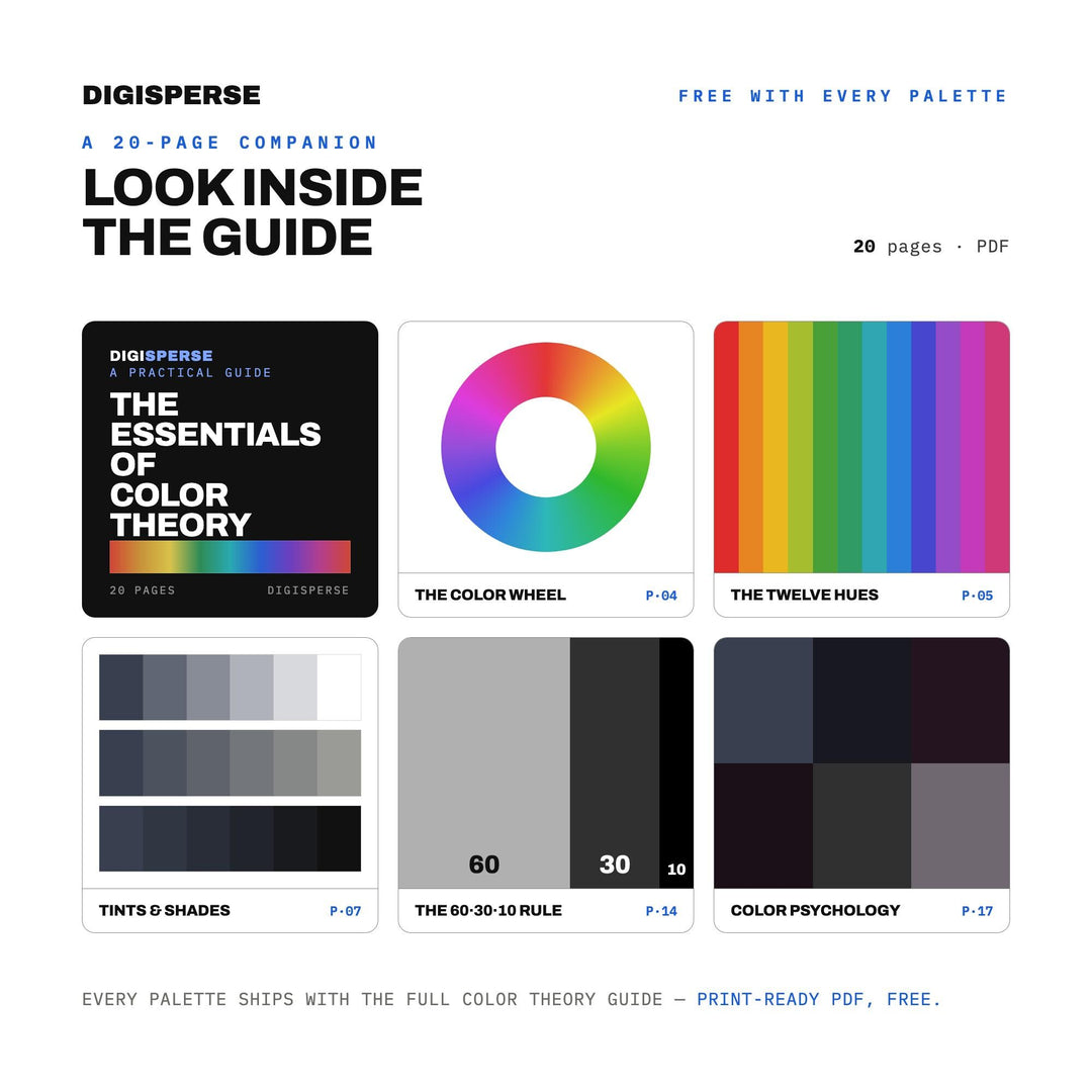 Dark Obsidian Color Palette | 30 Colors | Hex RGB CMYK | Color Guide | Procreate Swatches + ASE | Digital Download