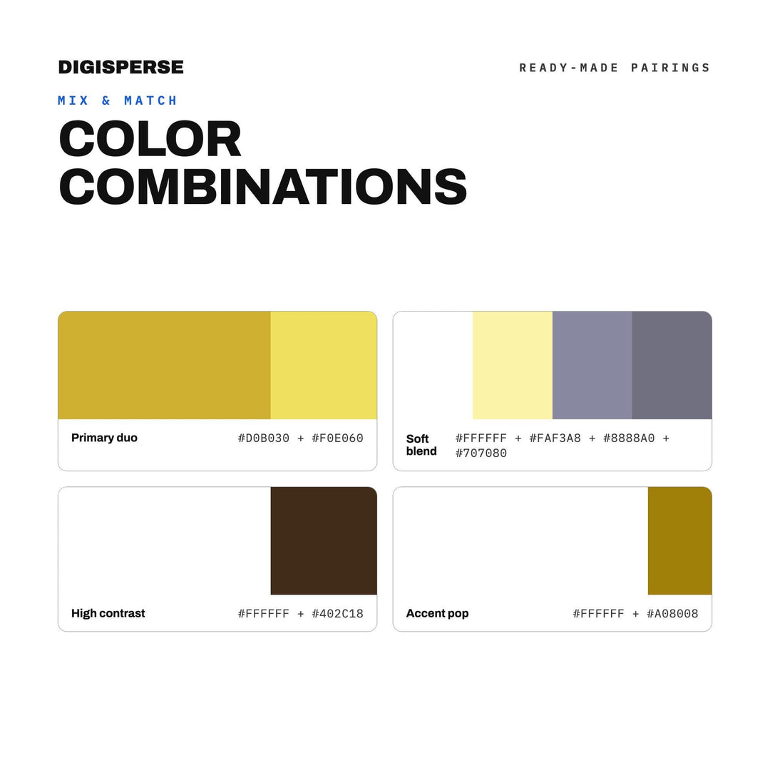 Fool's Gold Color Palette | 30 Colors | Hex RGB CMYK | Color Guide | Procreate Swatches + ASE | Digital Download