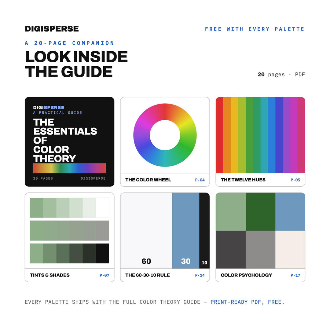 Mountain Pass Color Palette | 30 Colors | Hex RGB CMYK | Color Guide | Procreate Swatches + ASE | Digital Download