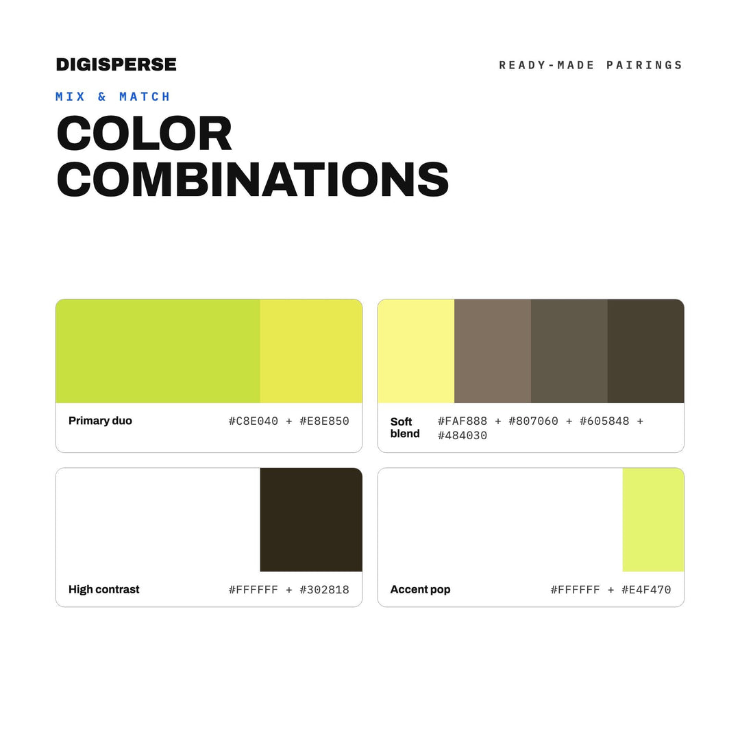 Peridot Color Palette | 30 Colors | Hex RGB CMYK | Color Guide | Procreate Swatches + ASE | Digital Download