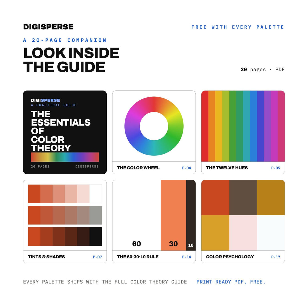 Rutile Quartz Color Palette | 30 Procreate Swatches, ASE, PDF Guide (Digital Download)