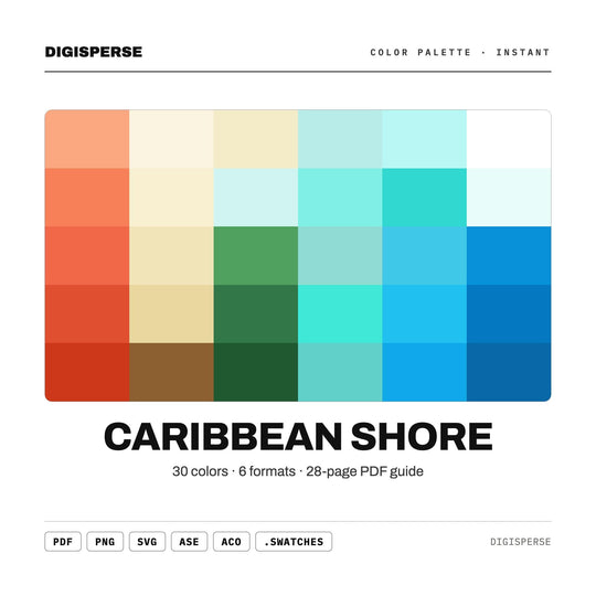 Caribbean Shore color palette — main preview