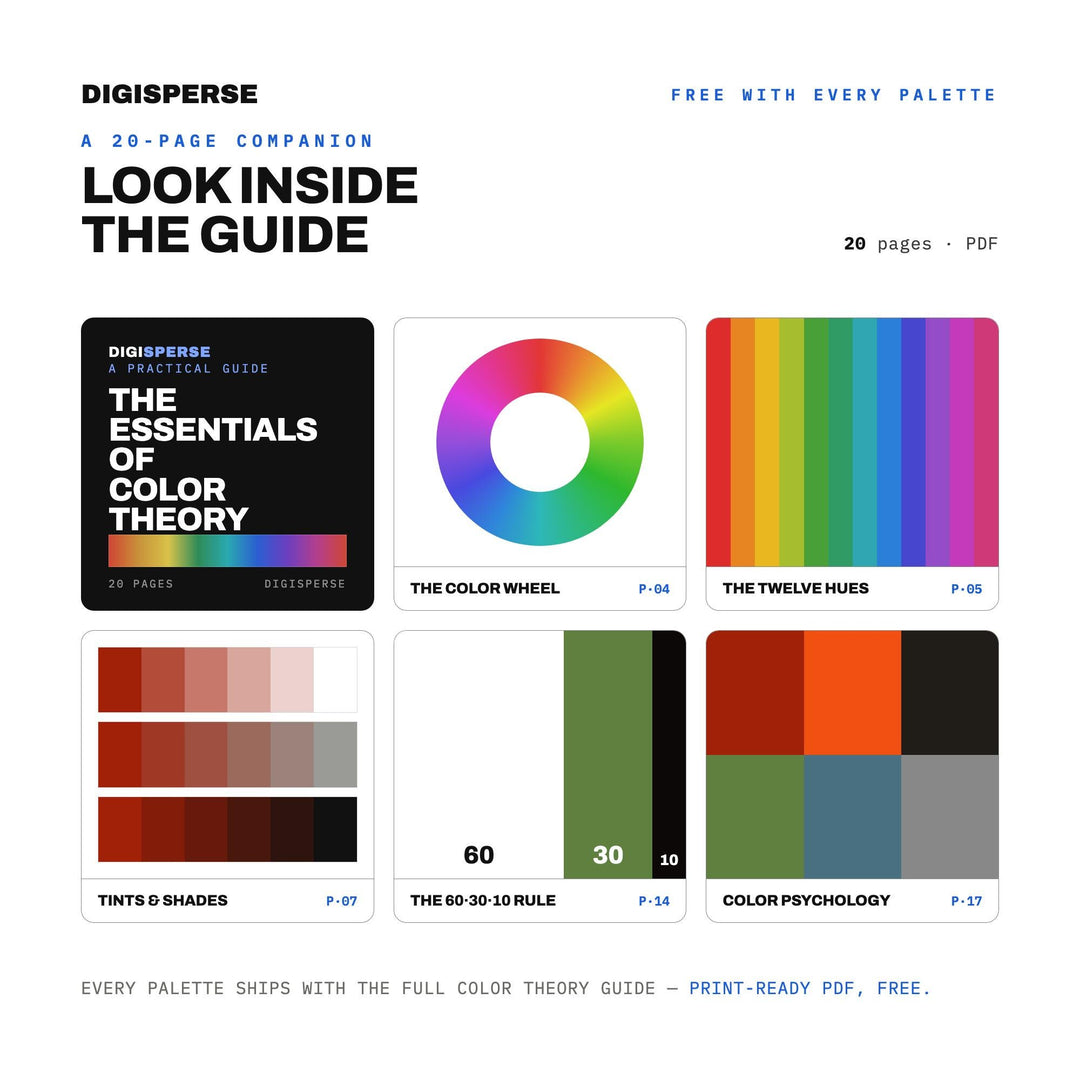 Icelandic Lava Color Palette | 30 Procreate Swatches, ASE, PDF Guide (Digital Download)