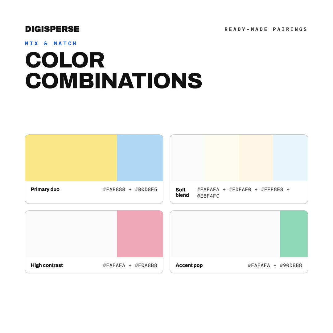 Bliss Color Palette | 30 Procreate Swatches, HEX, RGB, CMYK (Digital Download)