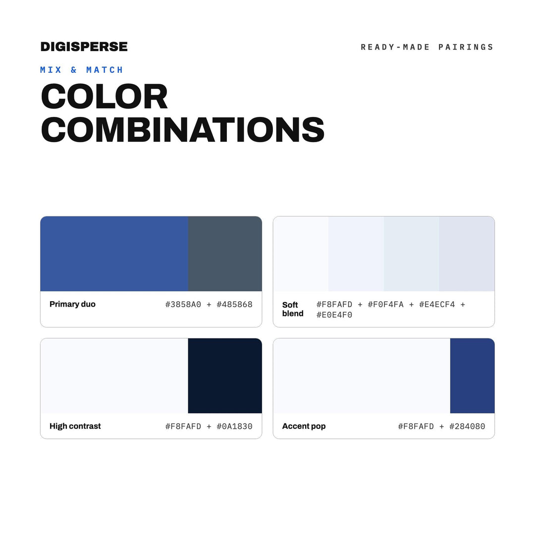 Melancholic Blue Color Palette | 30 Procreate Swatches, ASE Guide (Digital Download)