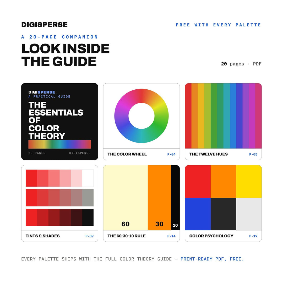 1960s Mod Color Palette | 30 Swatches, Hex, RGB, CMYK (Digital Download)