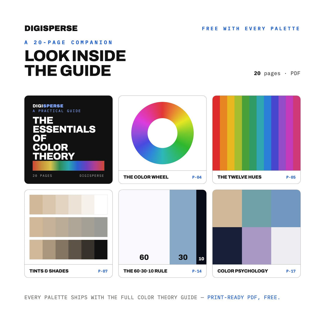 Ambient Electronic Color Palette | 30 Colors | Hex RGB CMYK | Color Guide | Procreate Swatches + ASE | Digital Download