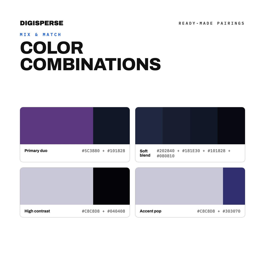 Shadow Realm Color Palette | 30 Colors | Hex RGB CMYK | Color Guide | Procreate Swatches + ASE | Digital Download