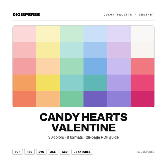 Candy Hearts Valentine color palette — main preview