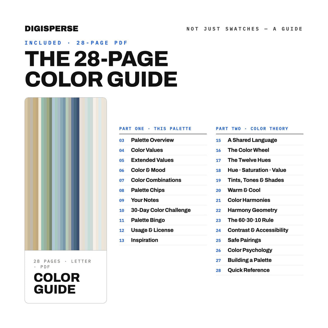 Coastal Grandmother Color Palette | 30 Colors | Hex RGB CMYK | Procreate Swatches + ASE | Digital Download
