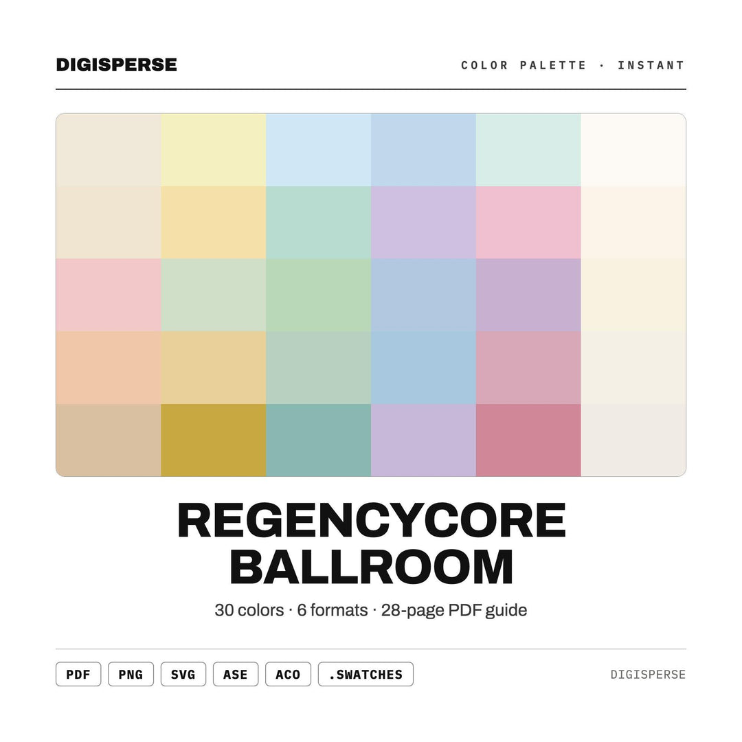 Regencycore Ballroom color palette — main preview