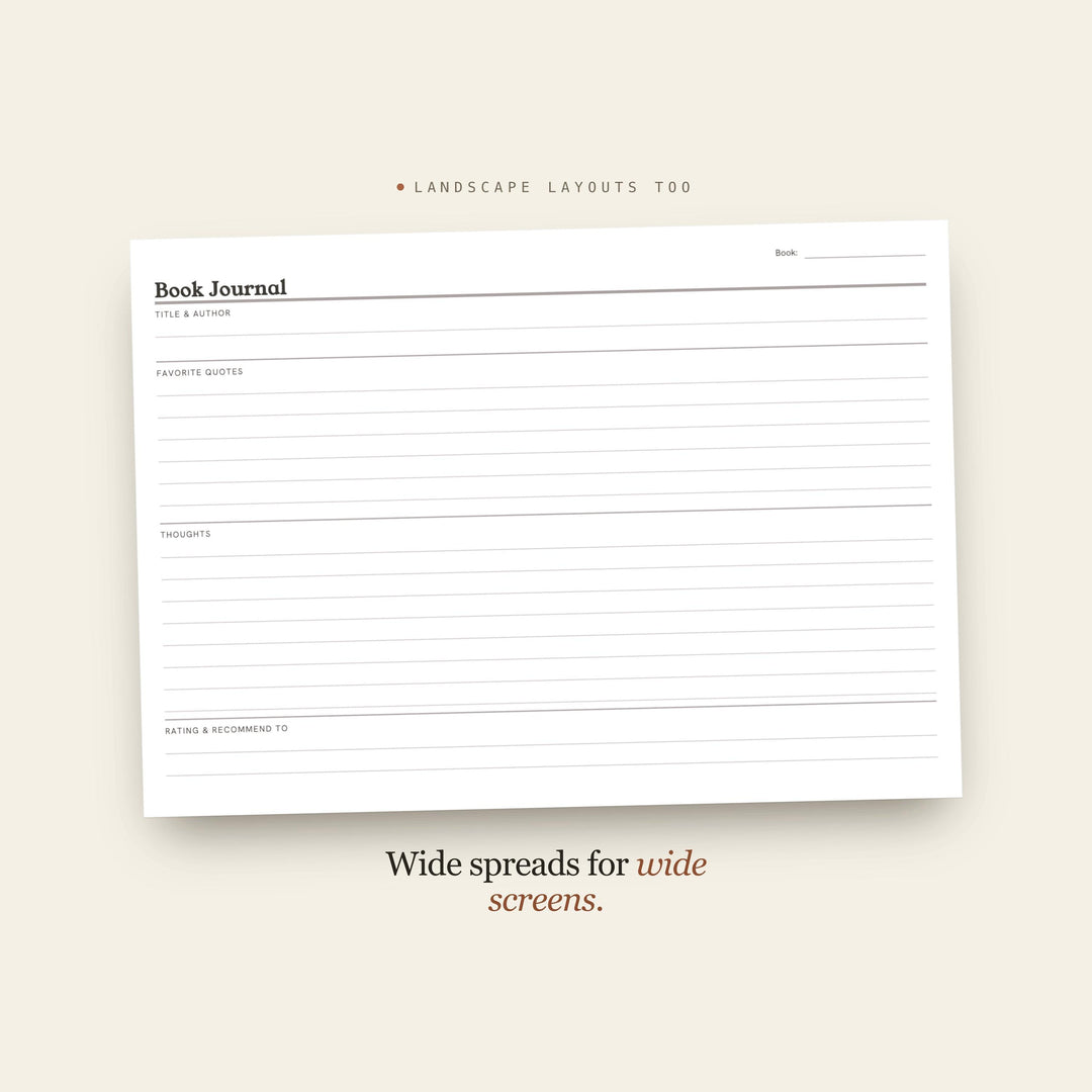 Book Journal printable planner insert — preview image 15 of 20