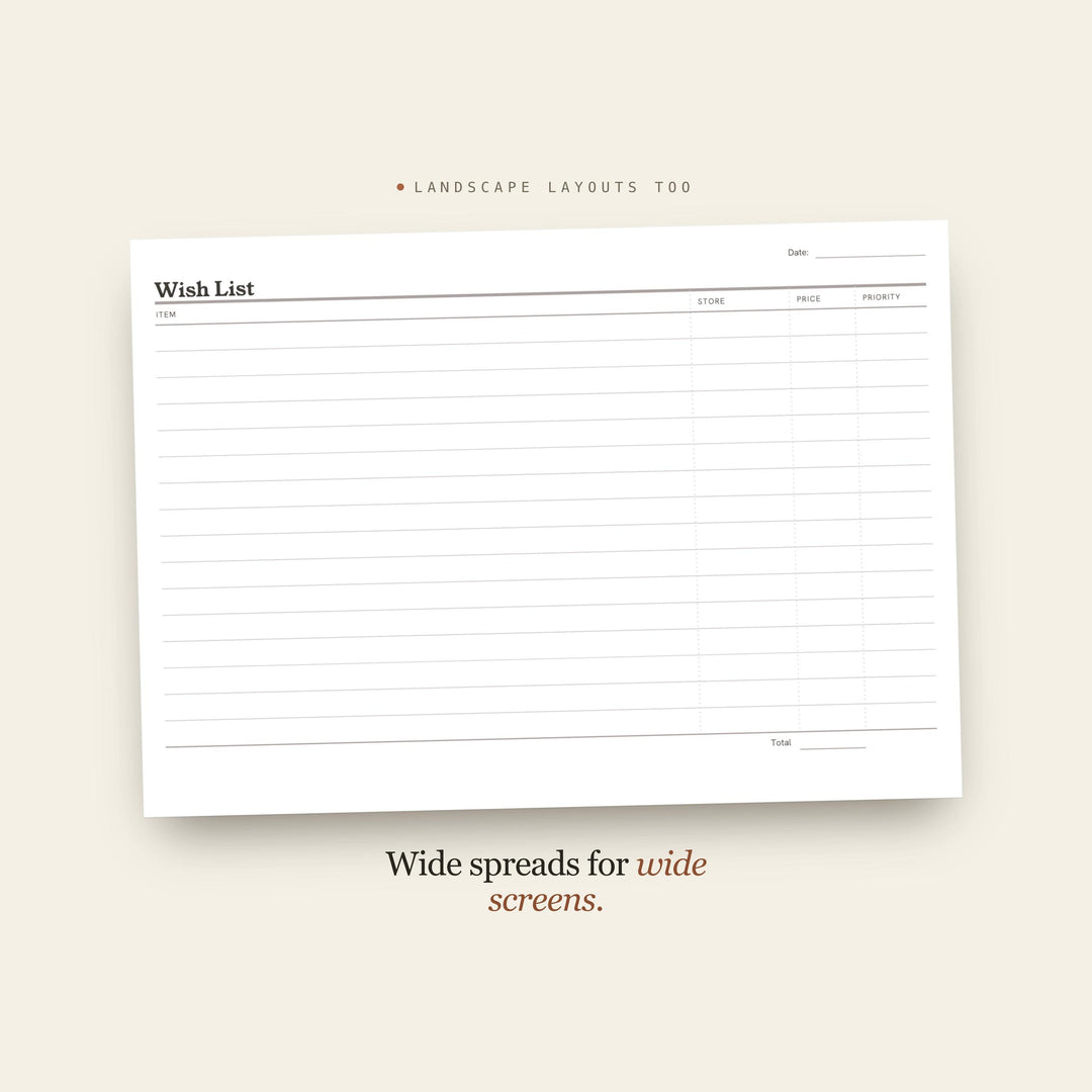 Wish List printable planner insert — preview image 15 of 20