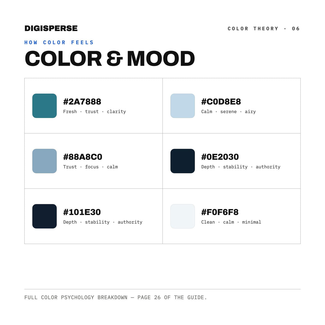 Frozen Lake Color Palette | 30 Colors | Hex RGB CMYK | Color Guide | Procreate Swatches + ASE | Digital Download