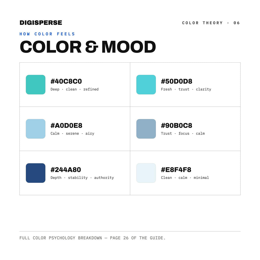 Glacier Melt Color Palette | 30 Nature Inspired Hues (Digital Download)