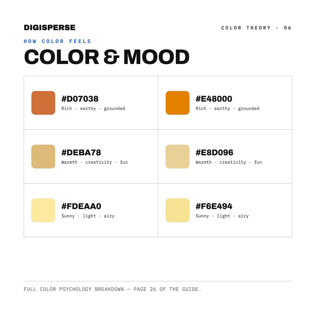 Midday Blaze Color Palette | 30 Procreate Swatches, HEX, RGB, CMYK (Digital Download)