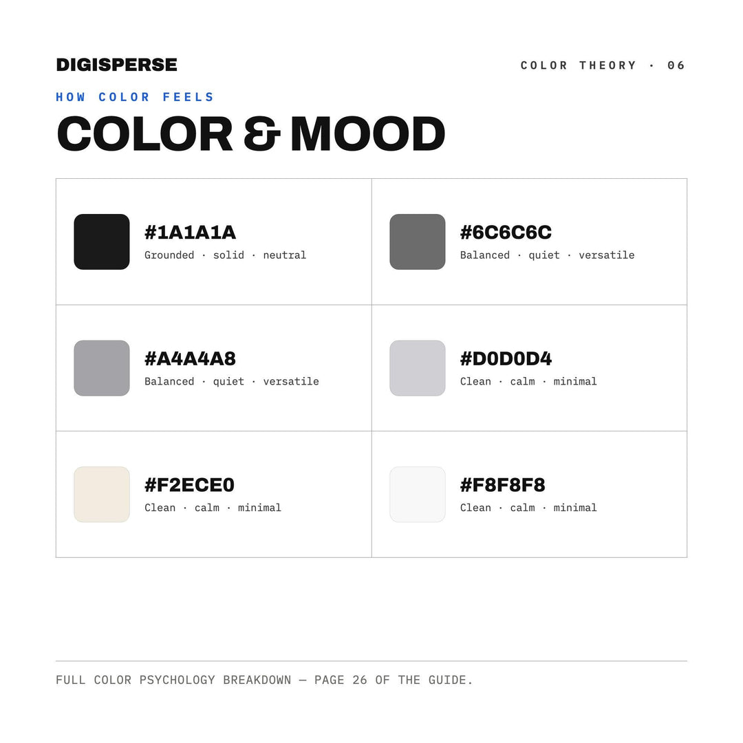 Minimalism Color Palette | 30 Colors | Hex RGB CMYK | Color Guide | Procreate Swatches + ASE | Digital Download