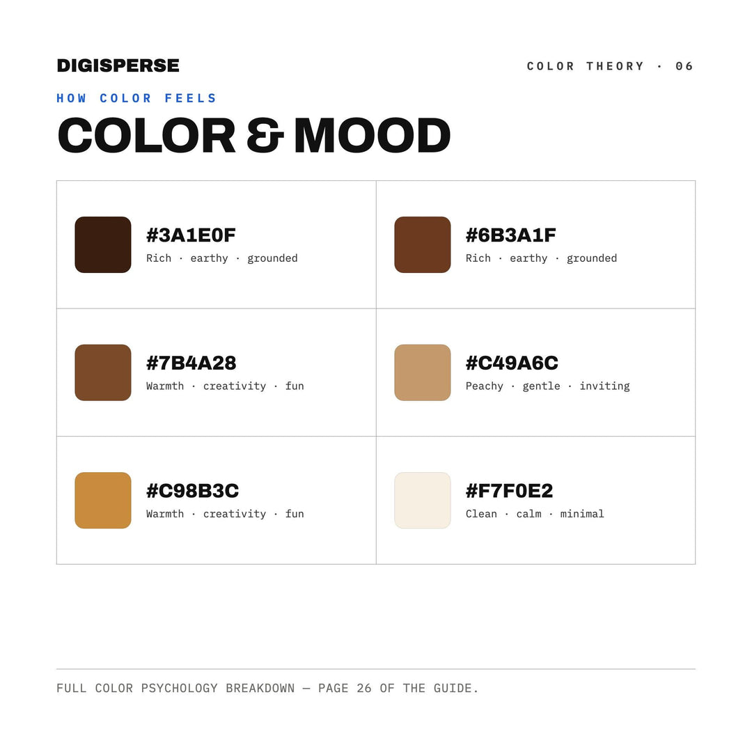 Hot Chocolate Bar Color Palette | 30 Cozy Brown Shades (Digital Download)