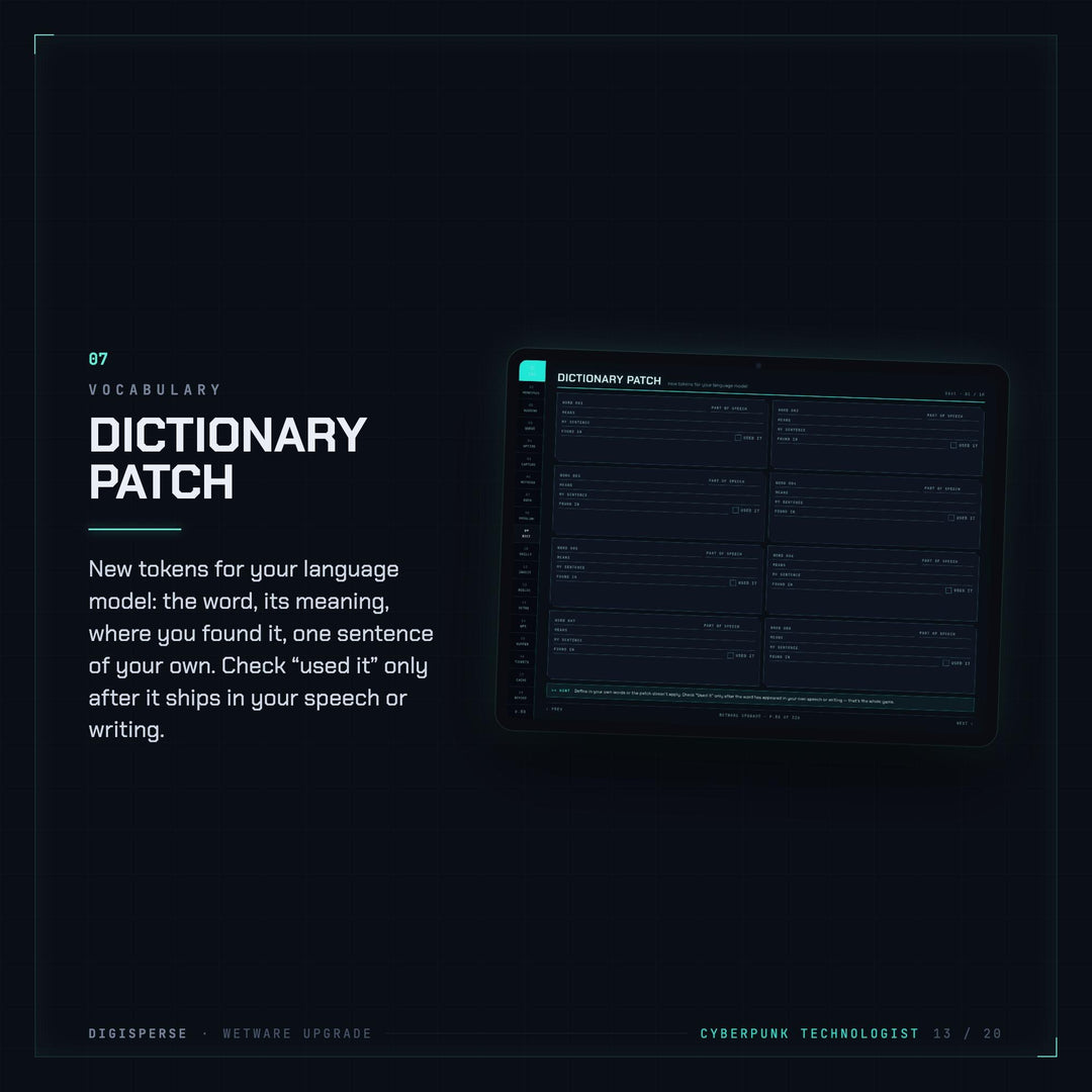 Cyberpunk Learning Journal | GoodNotes Digital Study Planner PDF | Cornell Notes, Spaced Repetition, Course Tracker | 5 Dated Formats