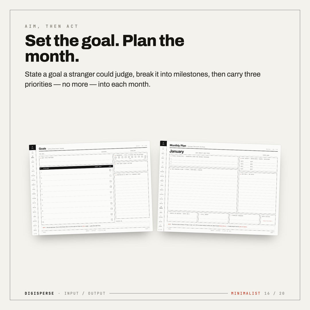 Minimalist Learning Journal | GoodNotes Digital Study Planner PDF | Cornell Notes, Spaced Repetition + Habit Tracker | 5 Dated Formats