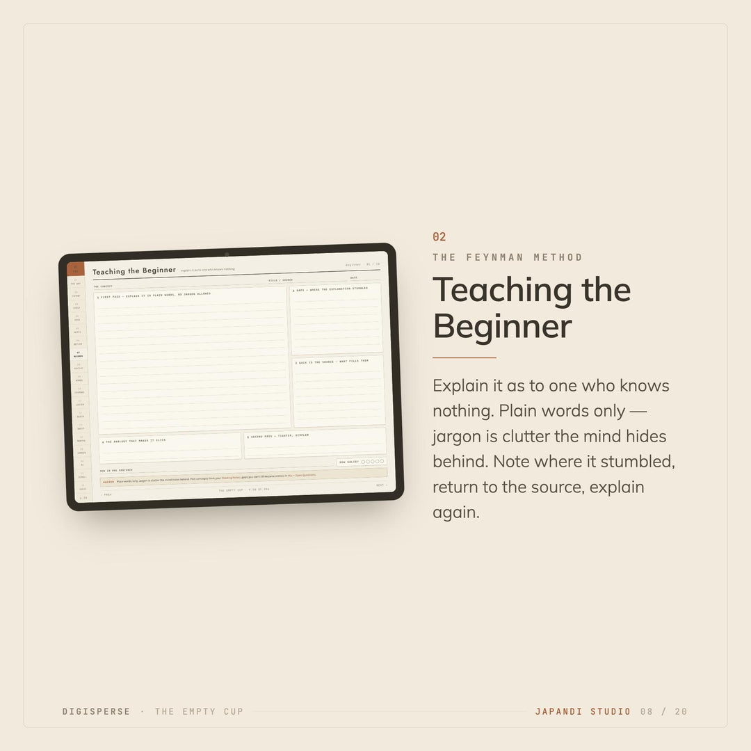 Dated Japandi Learning Journal | Minimal GoodNotes Study Planner (PDF)