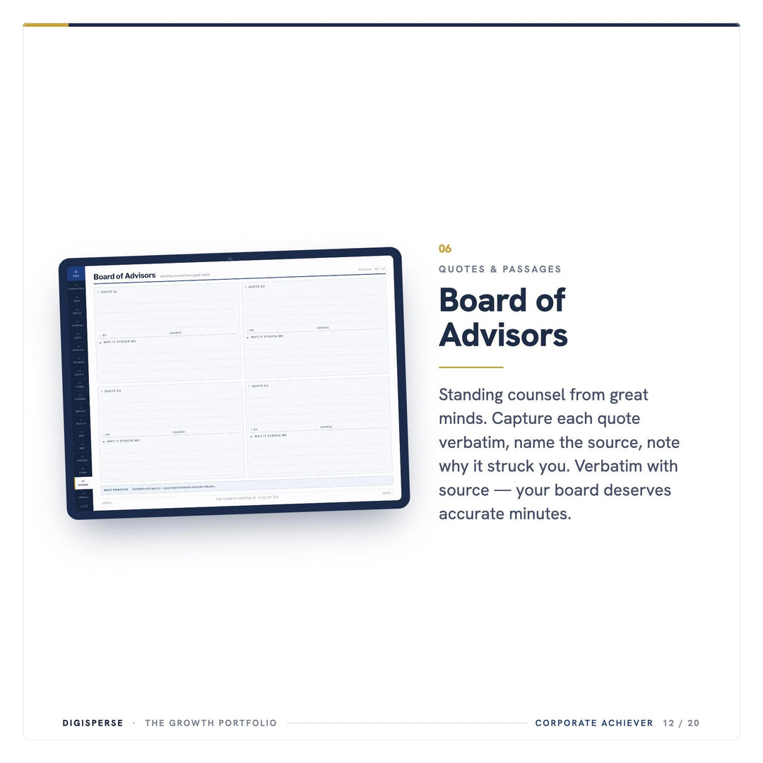 Dated Corporate Achiever Learning Journal | GoodNotes Study Planner (PDF)