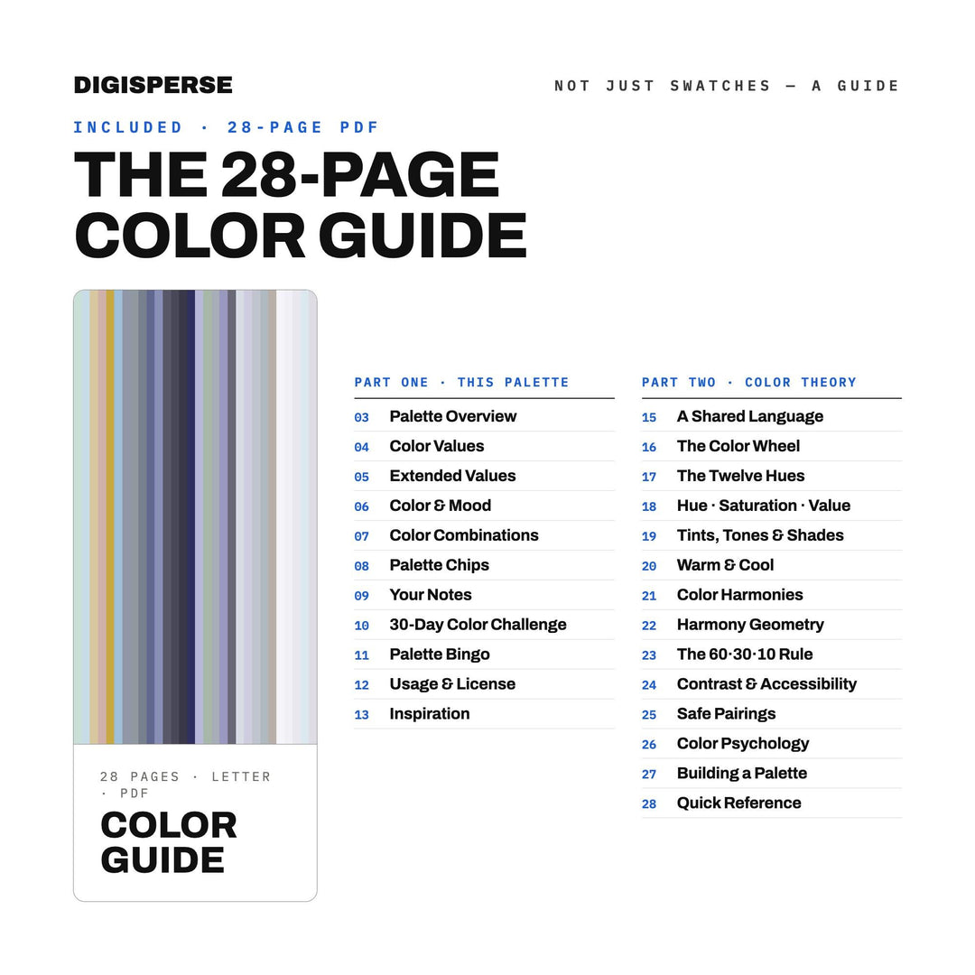 Silver Anniversary Color Palette | 30 Colors | Hex RGB CMYK | Procreate Swatches + ASE | Digital Download