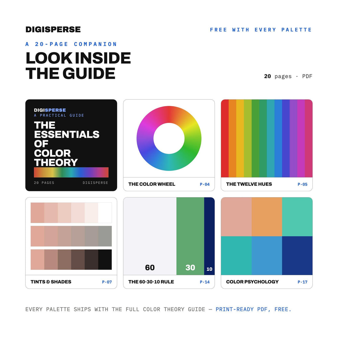 Gulf Stream Blue Color Palette | 30 Procreate Swatches, ASE, PDF Guide (Digital Download)