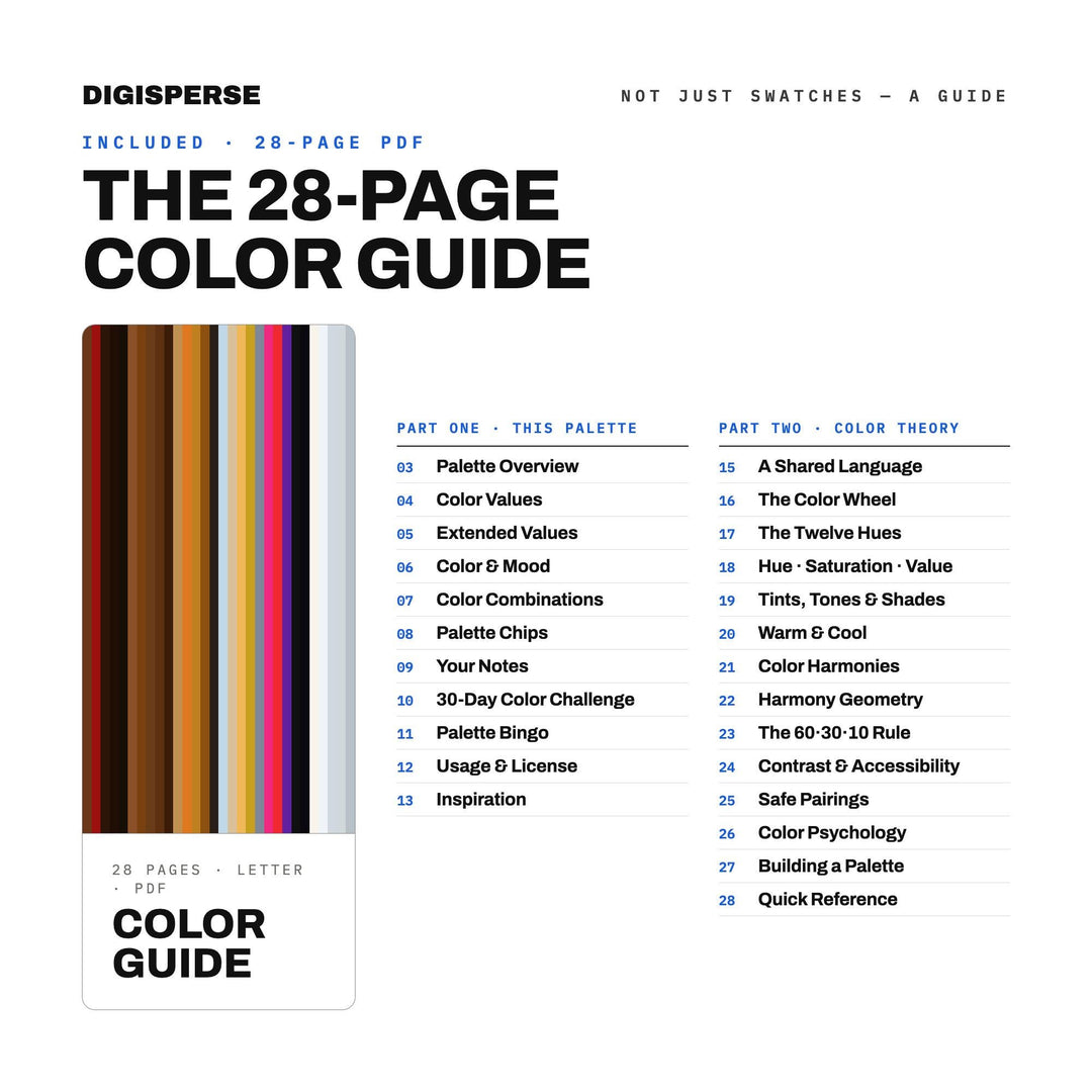 Espresso Martini Night Color Palette | 30 Colors | Hex RGB CMYK | Procreate Swatches + ASE | Digital Download