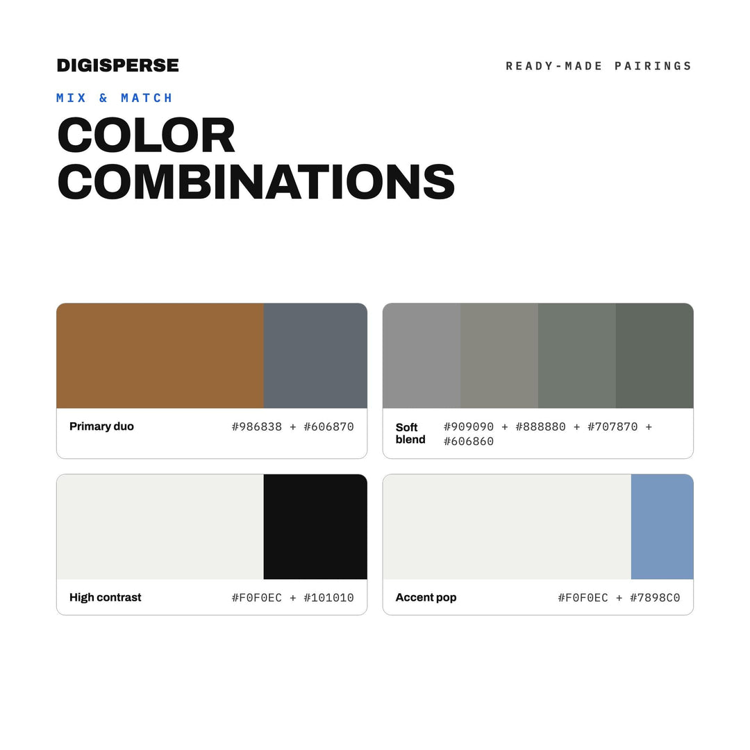 Brutalist Concrete Color Palette | 30 Colors | Hex RGB CMYK | Procreate Swatches + ASE | Digital Download