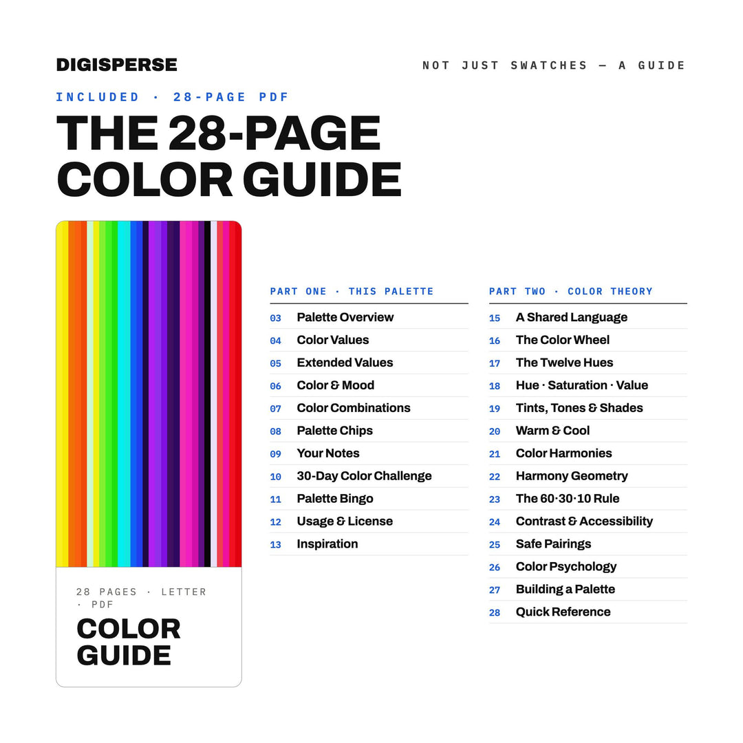 Psychedelic Blacklight Poster Color Palette | 30 Procreate, ASE Swatches (Digital Download)