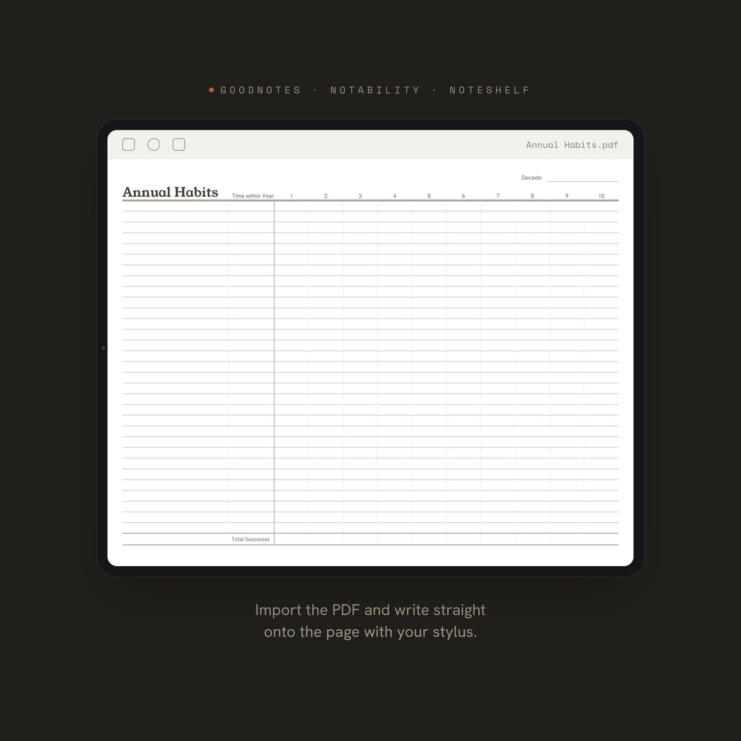 Annual Habits printable planner insert — preview image 5 of 20