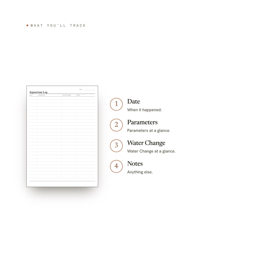 Aquarium Log printable planner insert — preview image 8 of 20