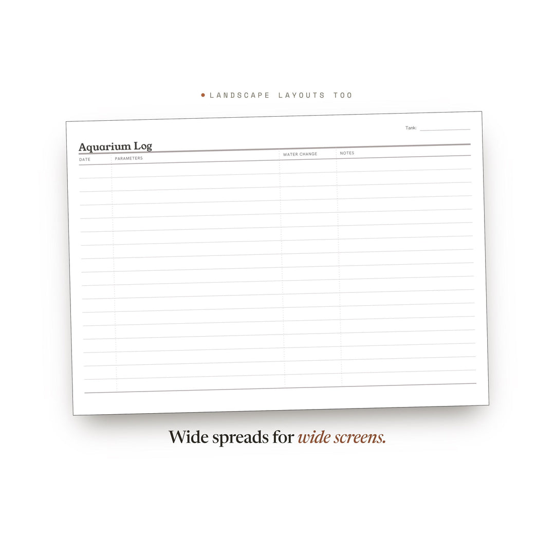 Aquarium Log printable planner insert — preview image 15 of 20